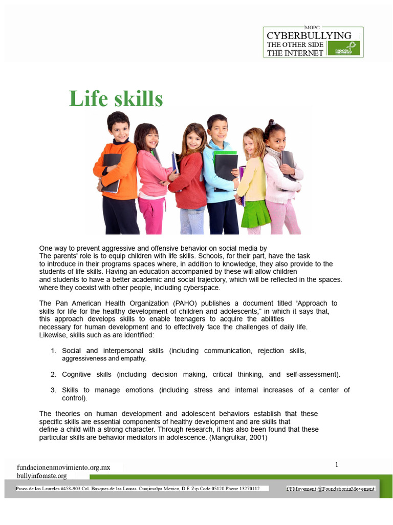 Essential Life Skills for Youth Development | PDF | Adolescence | Child ...