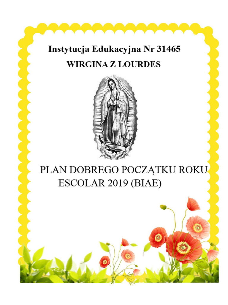 Plan Dobrego Początku Roku Szkolnego | PDF