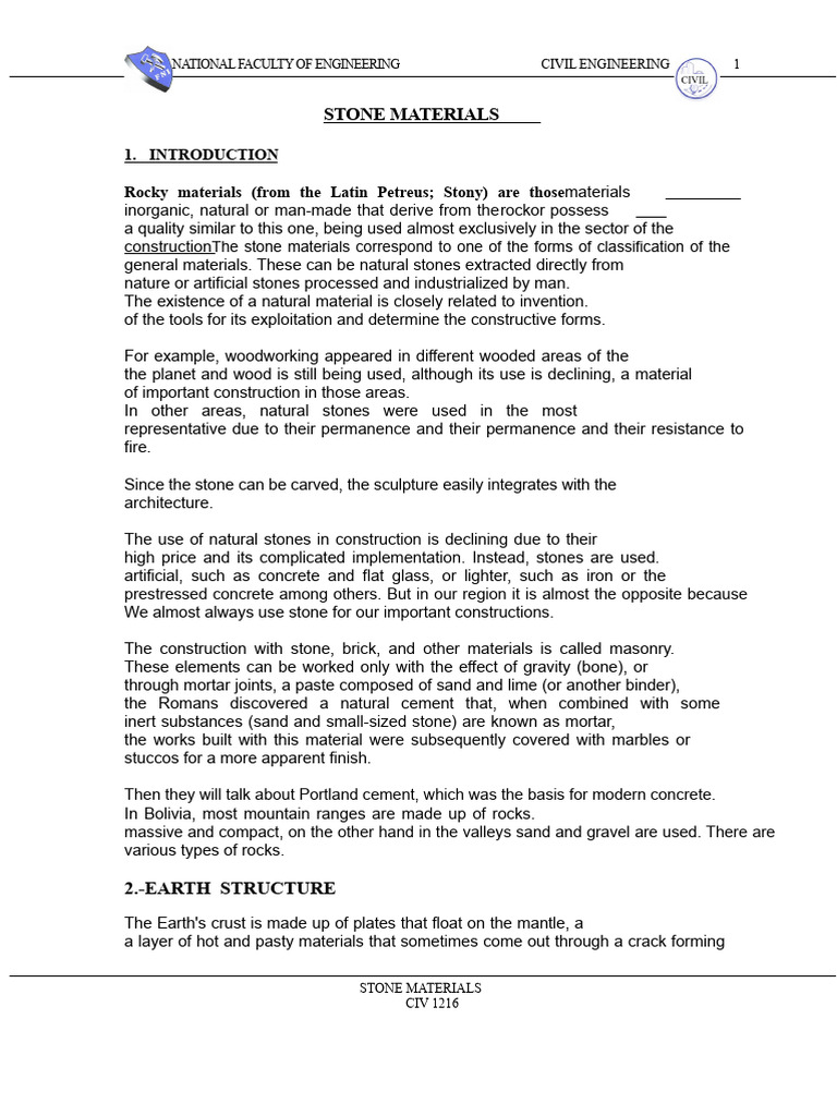 Construction Materials | PDF | Rock (Geology) | Igneous Rock