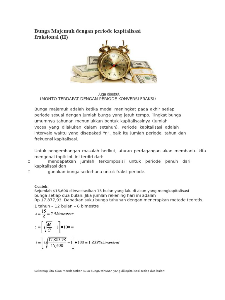 Bunga Majemuk dan Suku Bunga Efektif | PDF