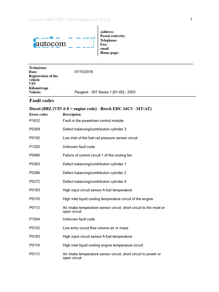 307 1.4 HDi | PDF | Diesel Engine | Engines