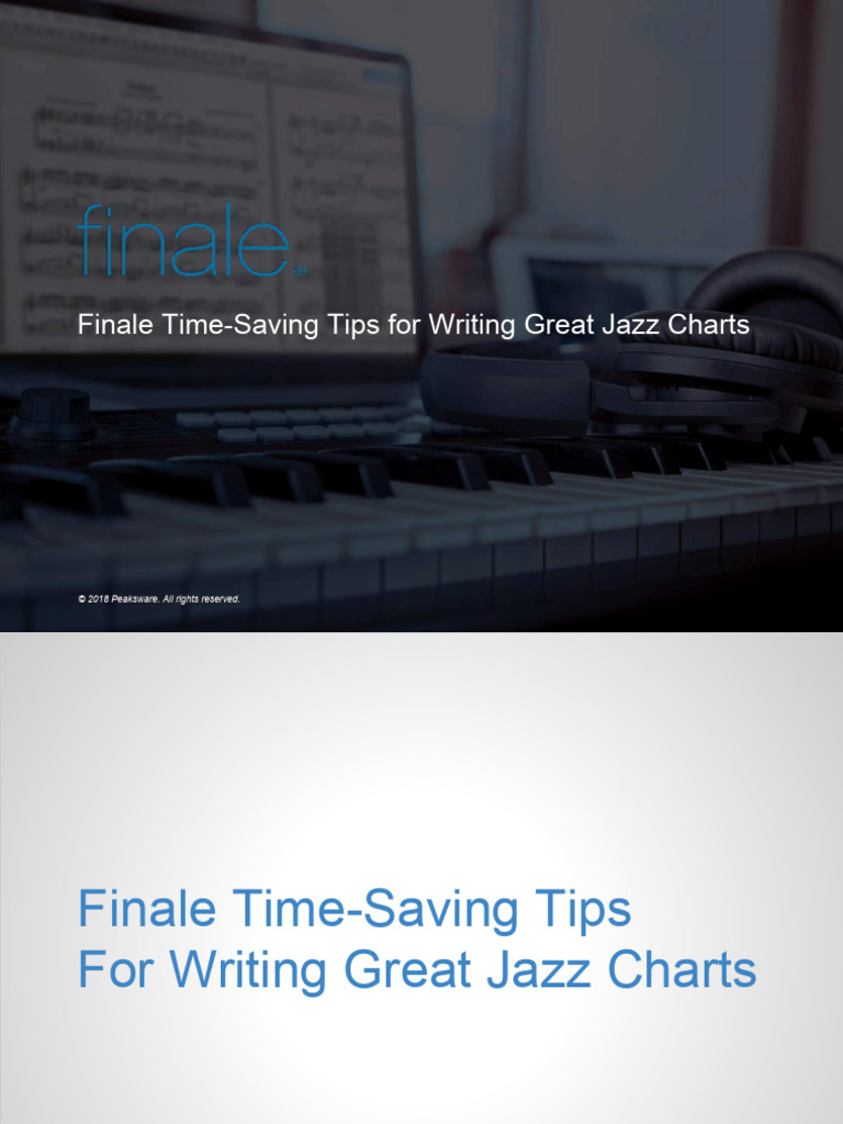 Jazz Chart Writing Tips for Finale | PDF | Computer Keyboard | Clef