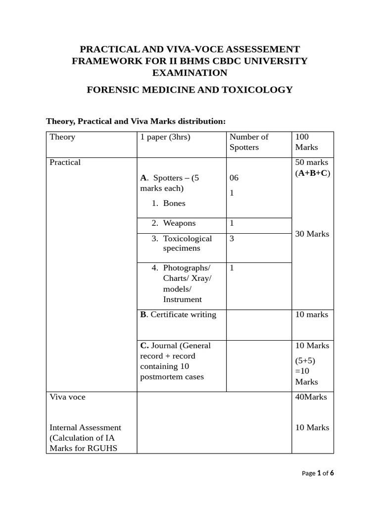 Forensic Medicine Assessment Framework | PDF | Autopsy | Medicine