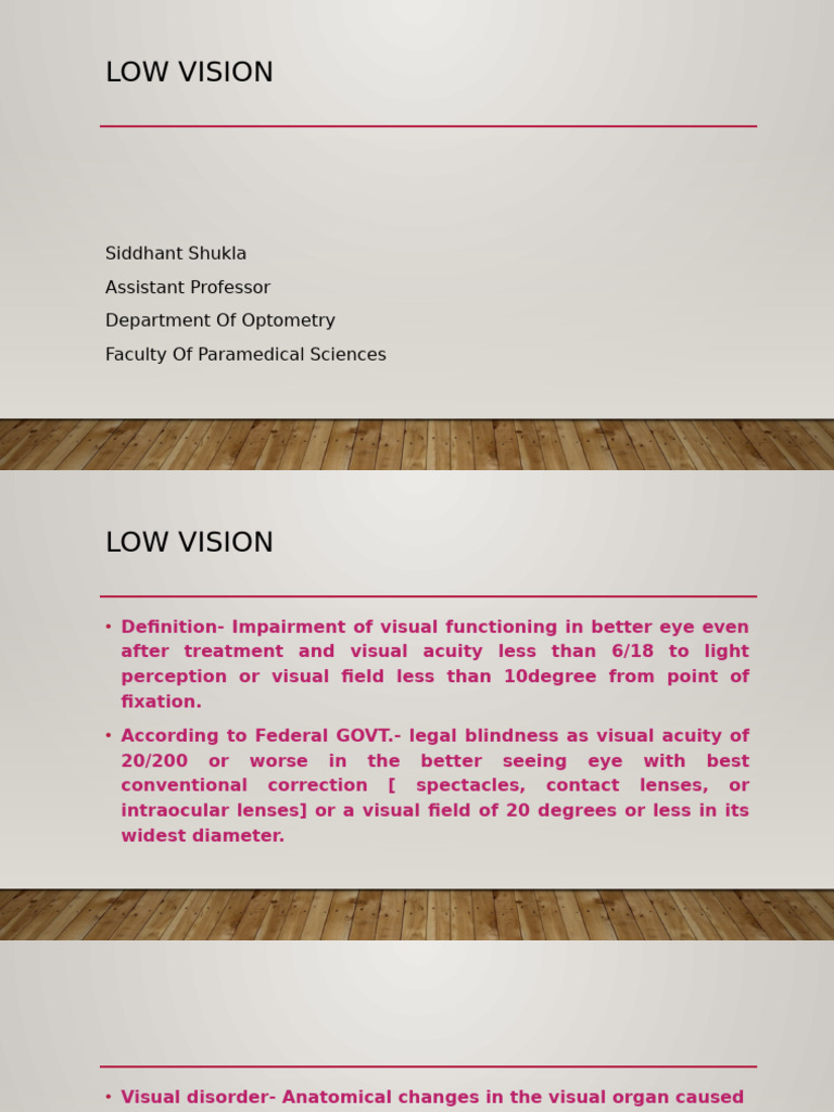 Understanding Low Vision in Children | PDF | Visual Impairment | Lighting