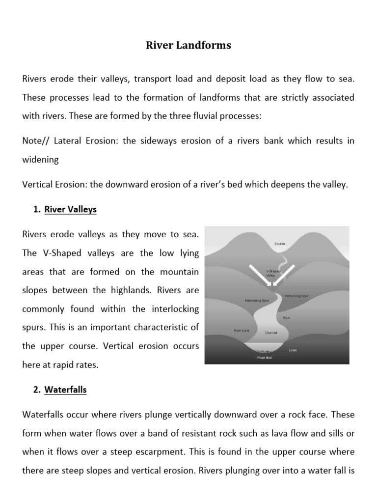 River Landforms - 230125 - 042543 | PDF | Valley | River