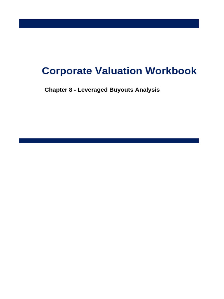 Leveraged Buyouts Analysis Workbook | PDF | Leveraged Buyout | Equity ...