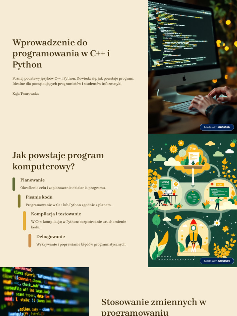 Wprowadzenie Do Programowania W C I Python | PDF