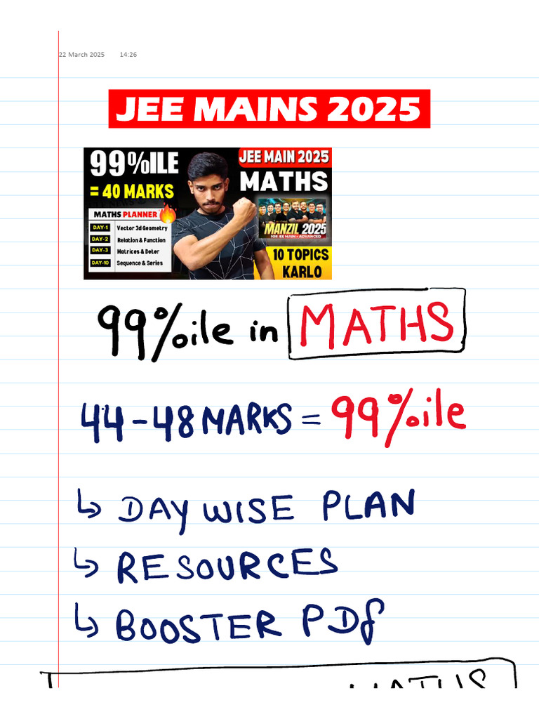 JEE Mains 2025 April Attempt Maths Guide | PDF | Matrix (Mathematics ...