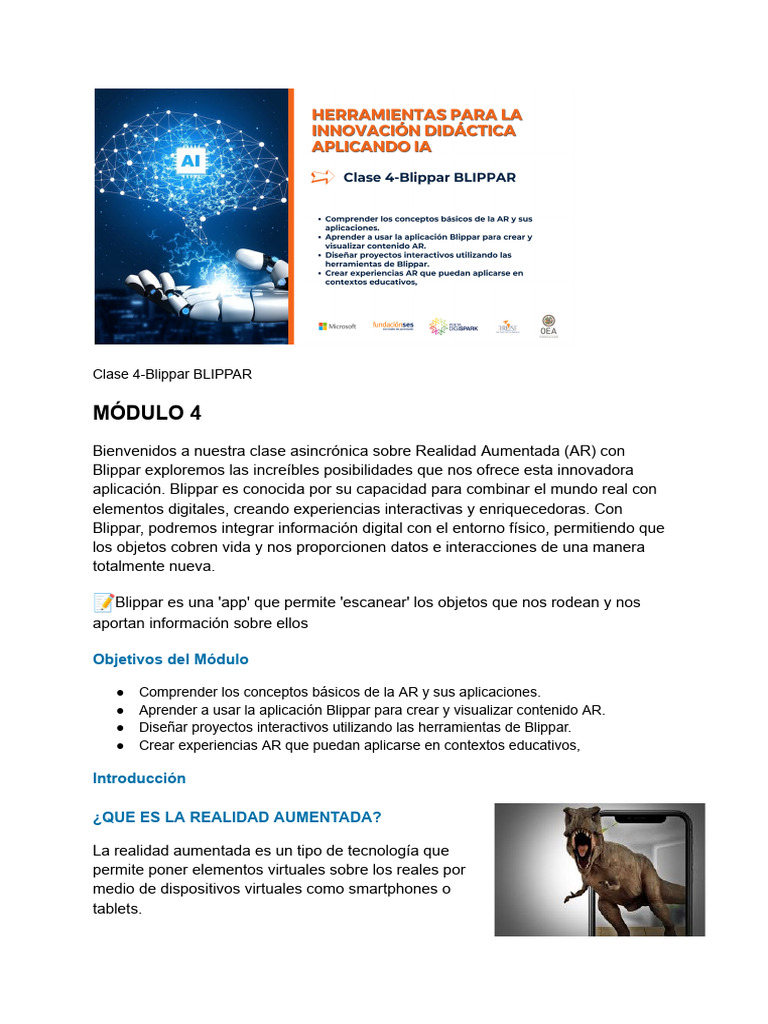 Clase 4 Blippar | PDF | Realidad aumentada | Informática