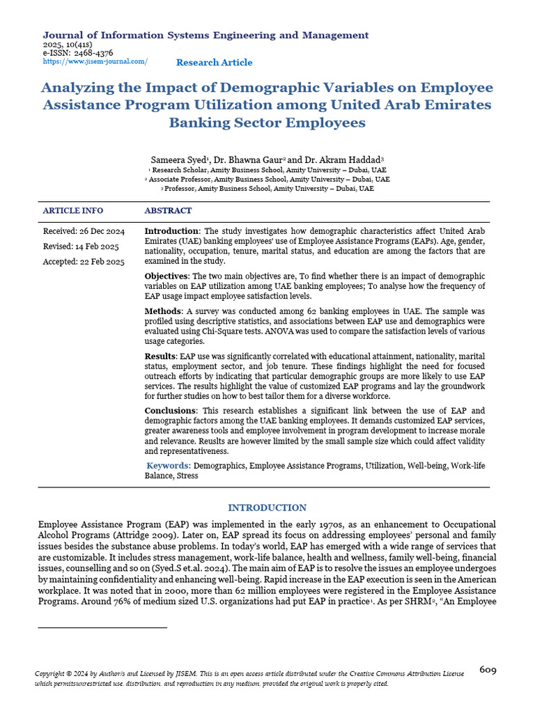 EAP Utilization in UAE Banking Sector | PDF | Statistical Significance ...