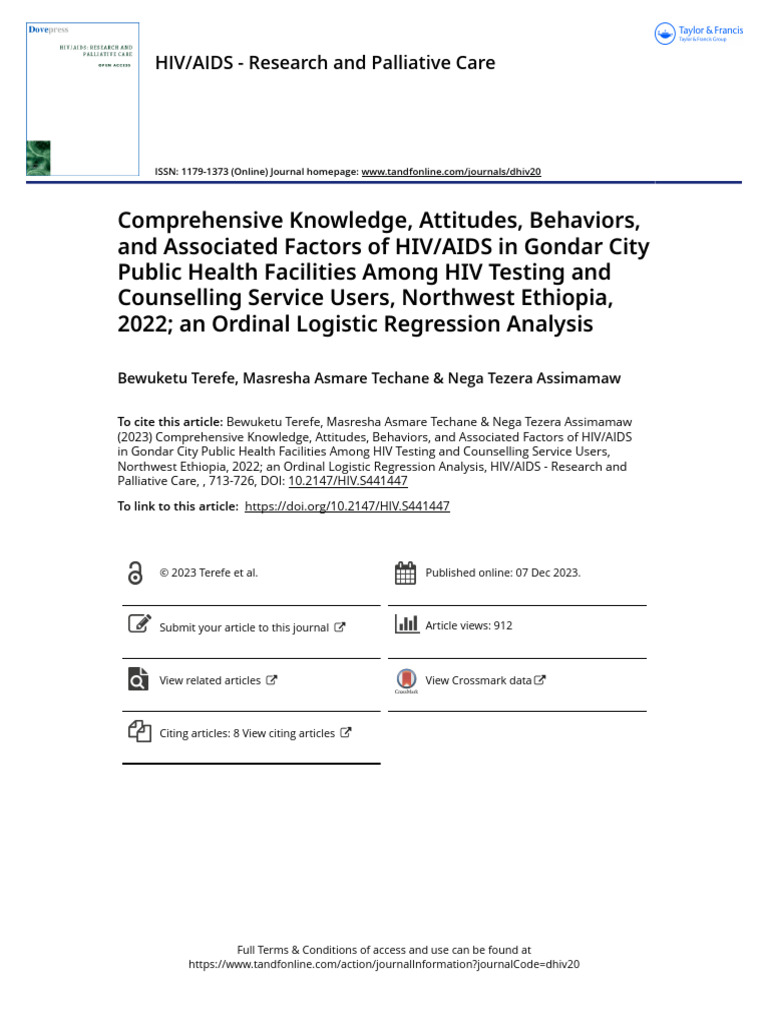 Comprehensive Knowledge Attitudes Behaviors and Associated Factors of ...