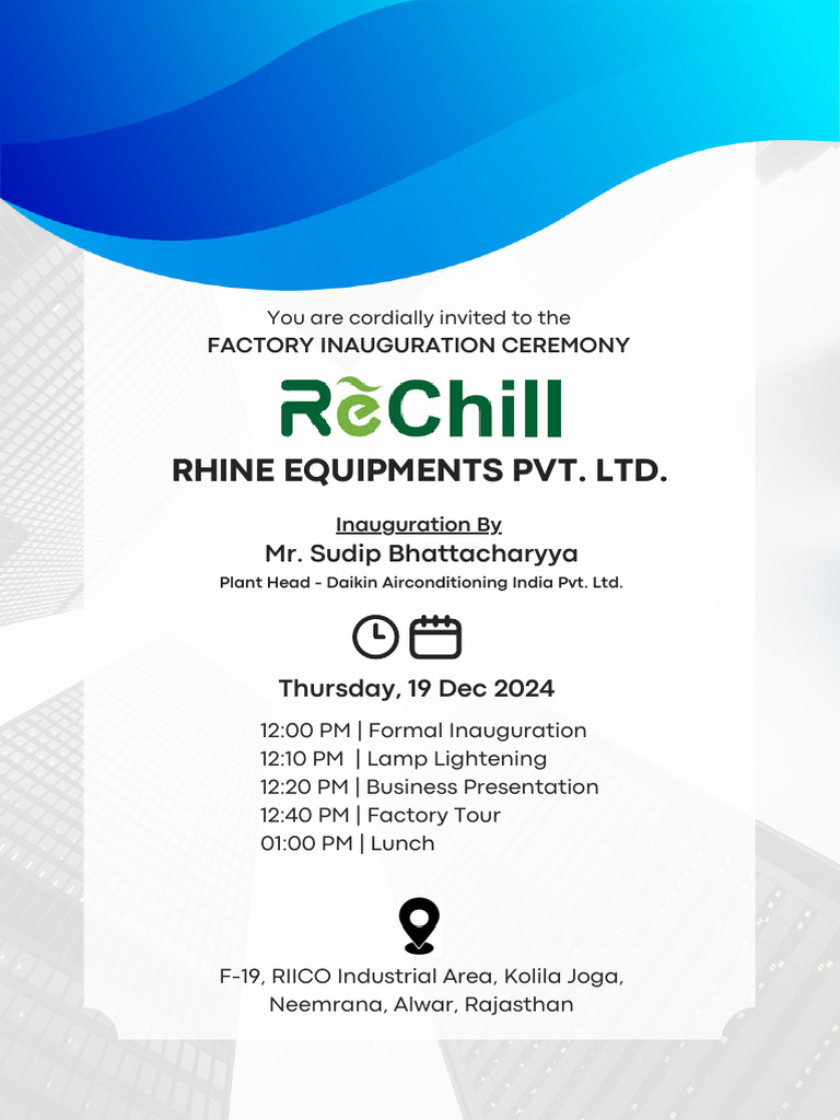 Daikin Factory Inauguration Invite | PDF