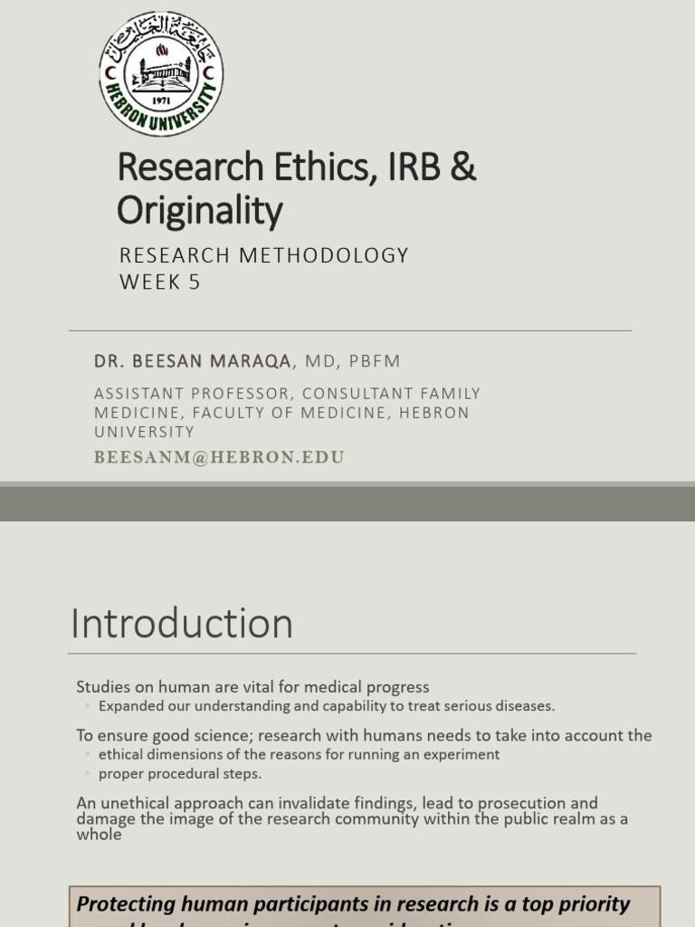 Research Ethics in Human Studies | PDF | Institutional Review Board ...