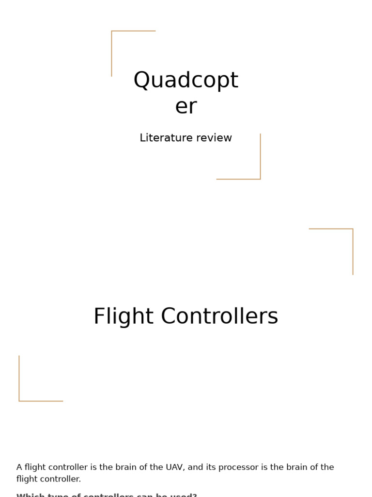 Quadcopter Flight Controller Overview | PDF | Electric Motor | Camera