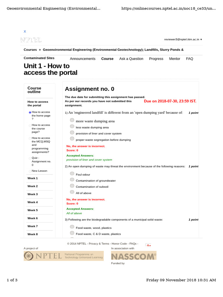 Geoenvironmental Engineering Course Overview | PDF | Waste | Municipal ...
