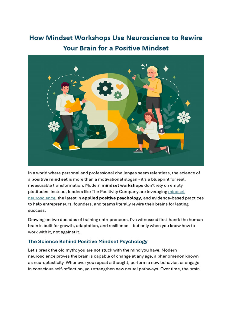 Neuroscience in Mindset Workshops | PDF | Mindset | Psychological ...