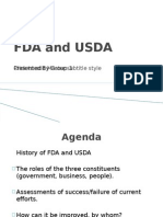 FDA and USDA roles in food safety