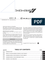 2012 Dodge Challenger Oners Manual 3rd
