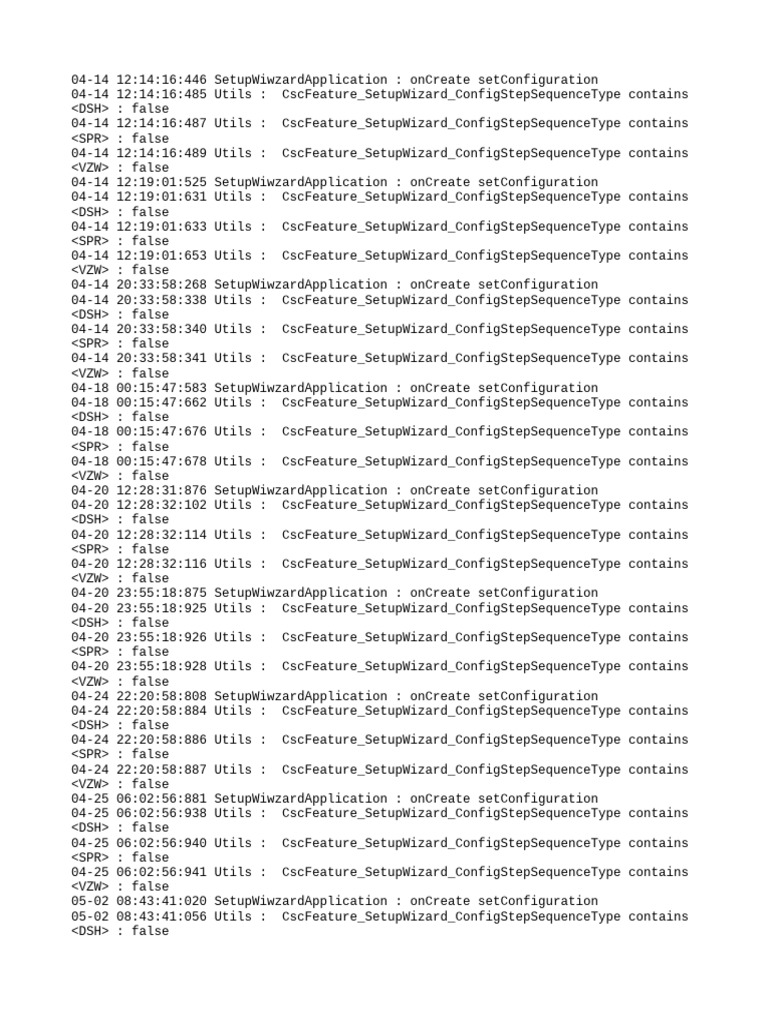 Setup Wizard Configuration Logs | PDF