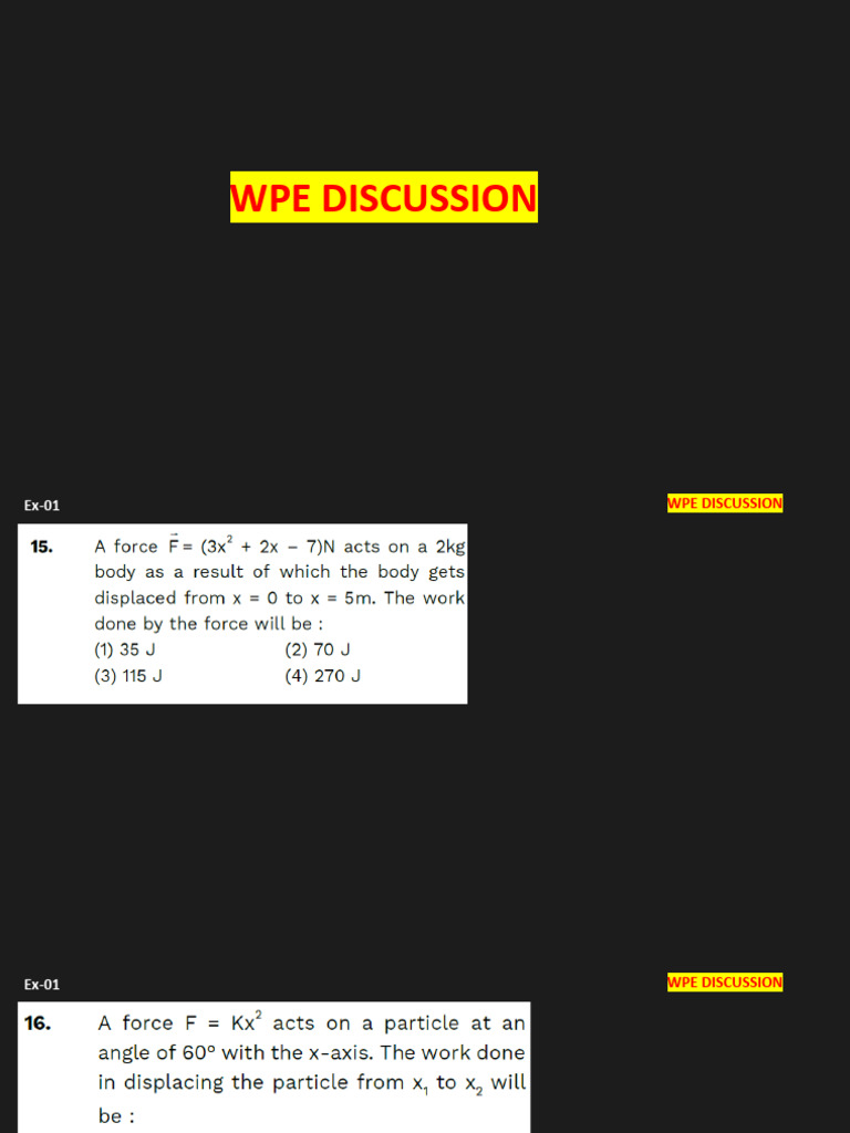 WPE Discussion Overview and Examples | PDF