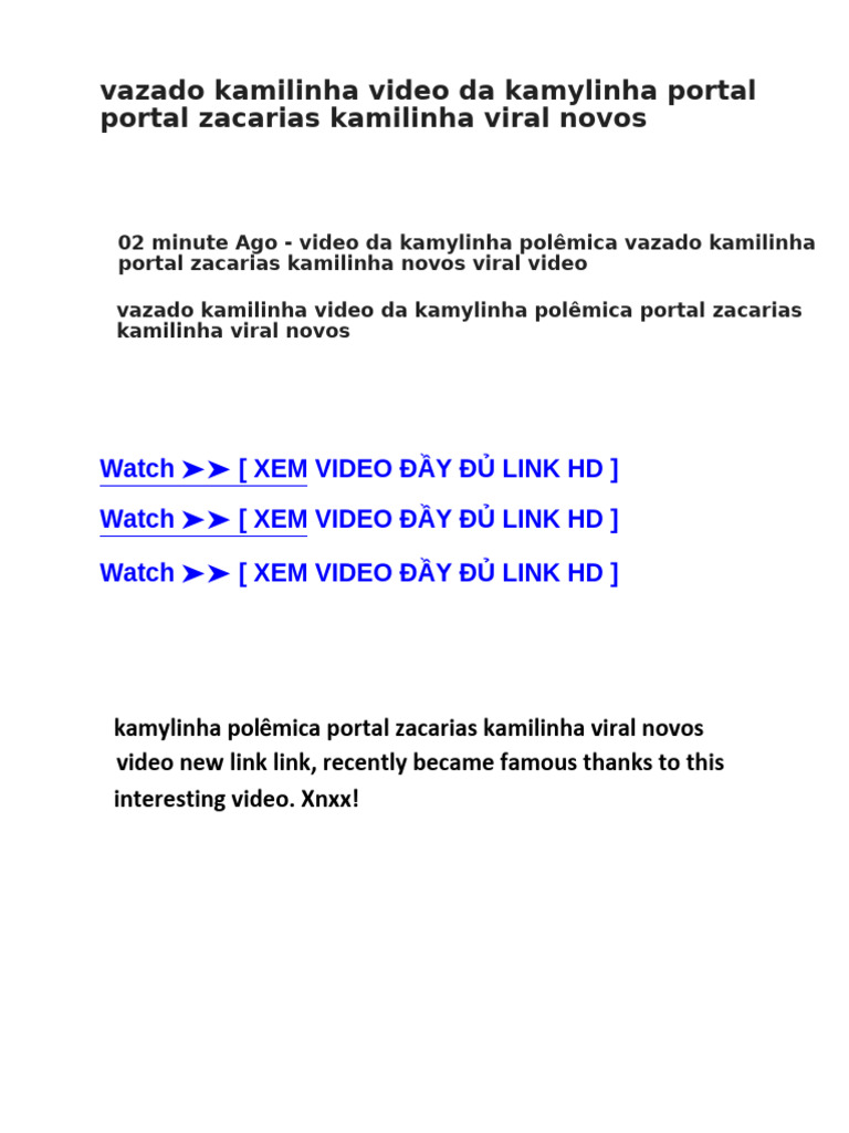 TrendinG*Now— de kamilinha portal zacarias video da kamilinha vazado erome link | PDF
