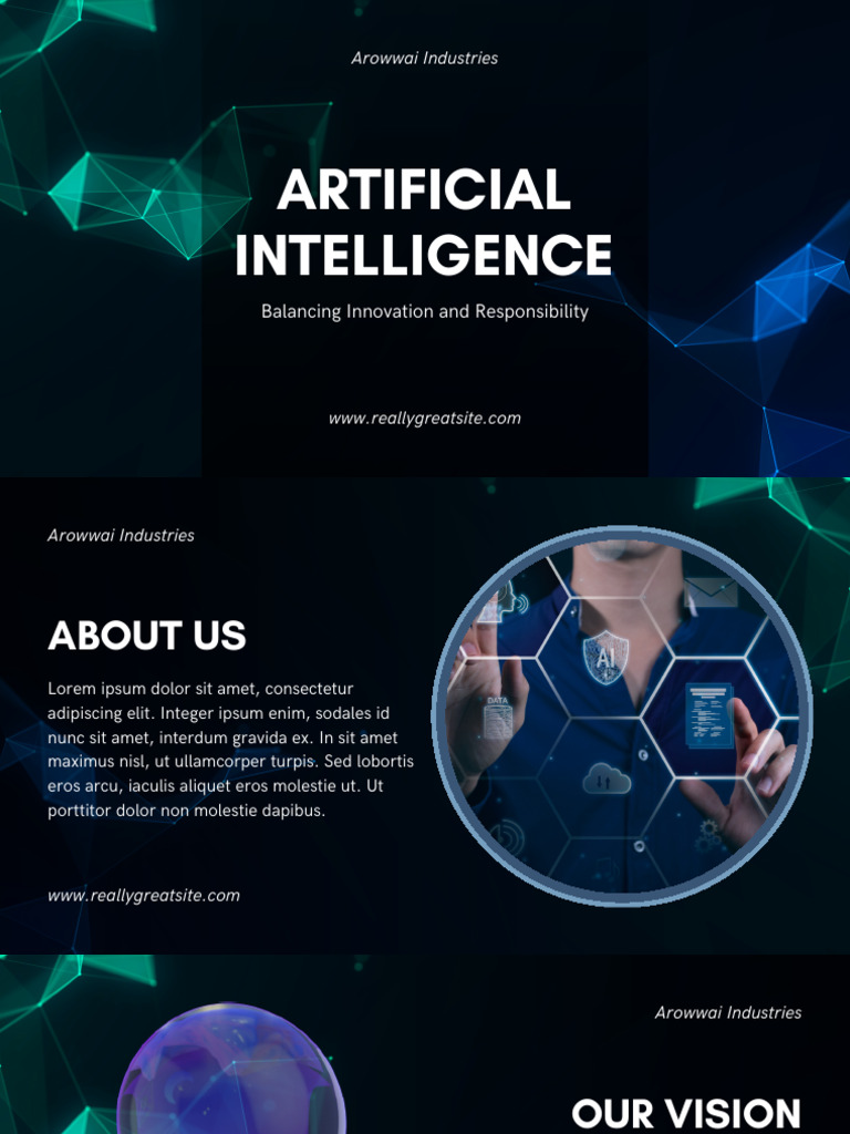 Blue and Green Modern Artificial Intelligence Presentation | PDF