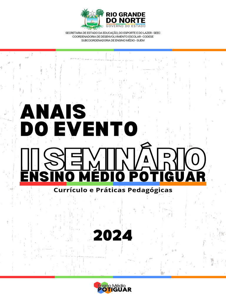 II Seminário Ensino Médio Potiguar 2024 | PDF | Educação Especial ...
