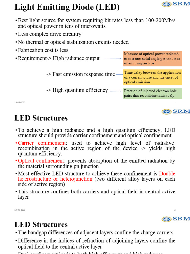 LED Technology: Structures and Materials | PDF | Laser | Laser Diode