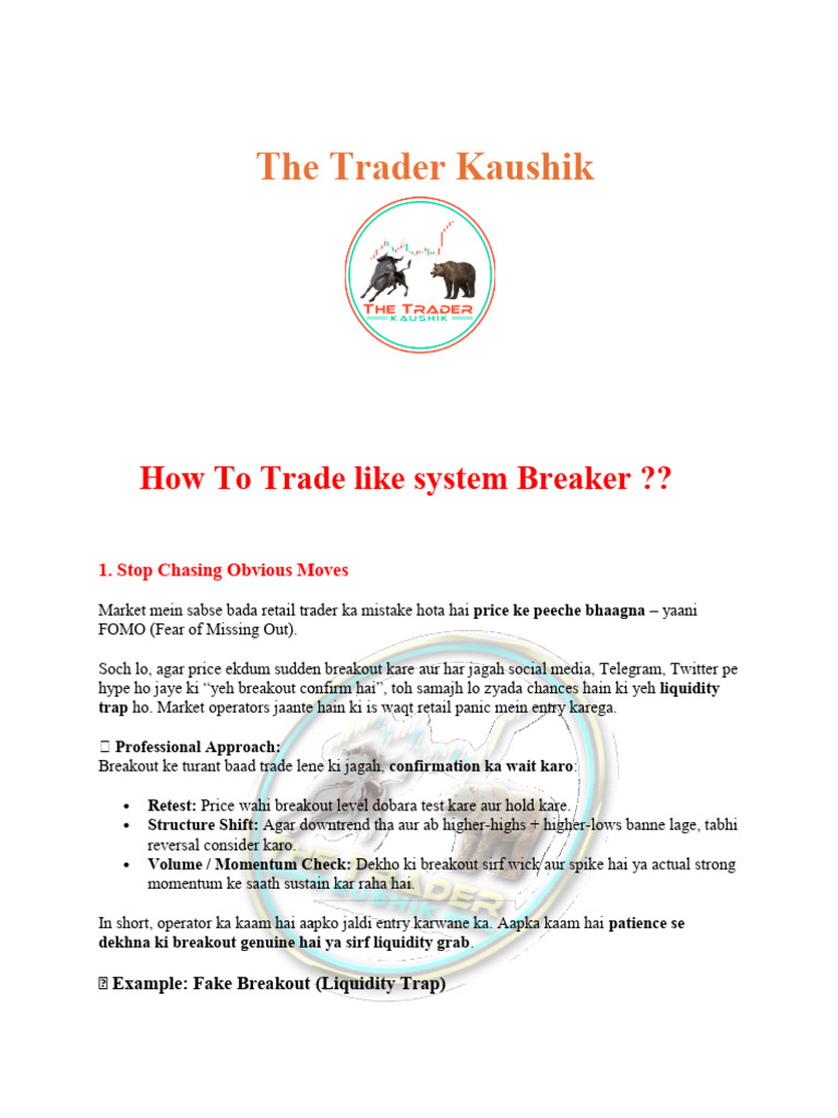 Trade Like System Breaker | PDF | Private Sector