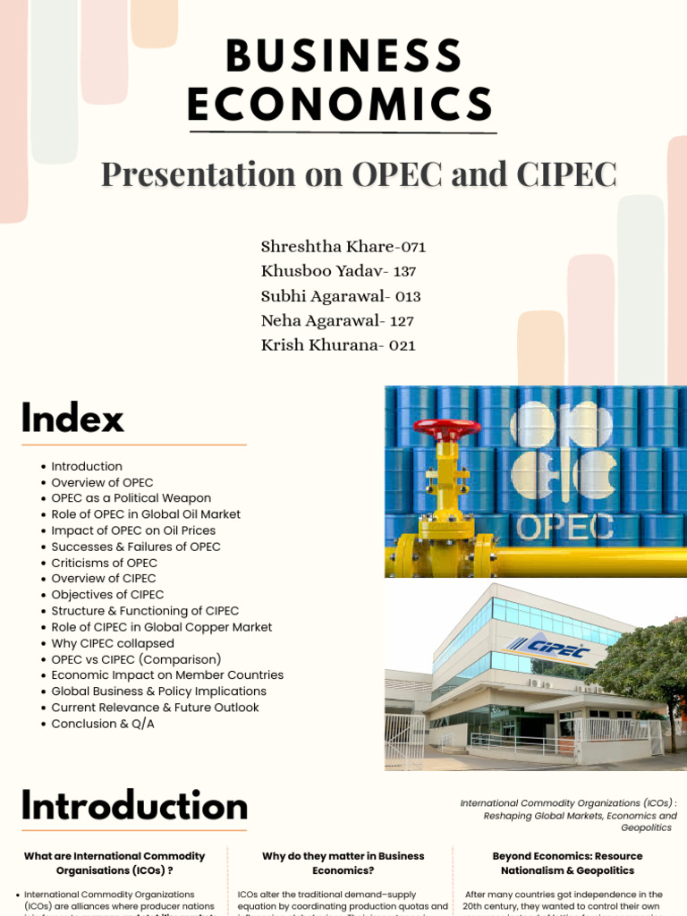 OPEC and CIPEC: Global Market Impact | PDF | Opec | 1973 Oil Crisis
