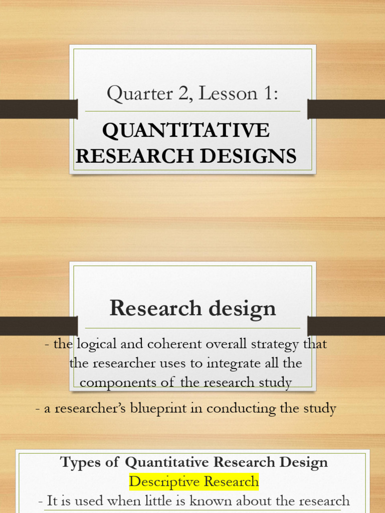 Understanding Quantitative Research Designs | PDF
