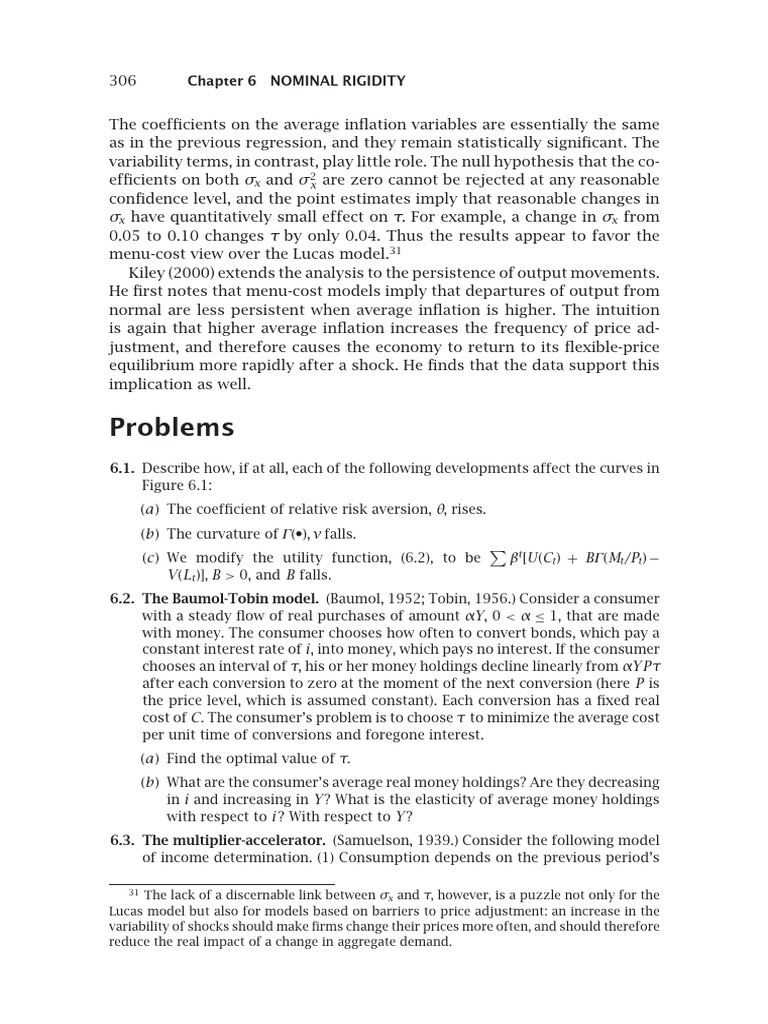 Nominal Rigidity and Economic Models | PDF | Economic Equilibrium ...