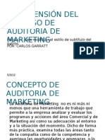 COMPRENSIÓN DEL PROCESO DE  AUDITORIA DE MARKETING