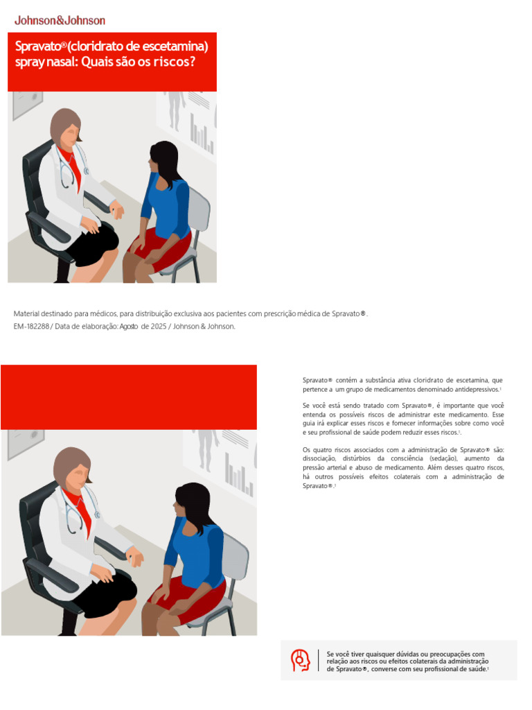 Riscos do Uso de Spravato®: Guia para Pacientes | PDF | Depressão ...