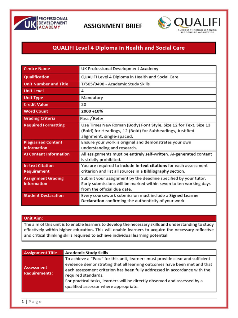Academic Study Skills Assignment Guide | PDF | Plagiarism | Citation