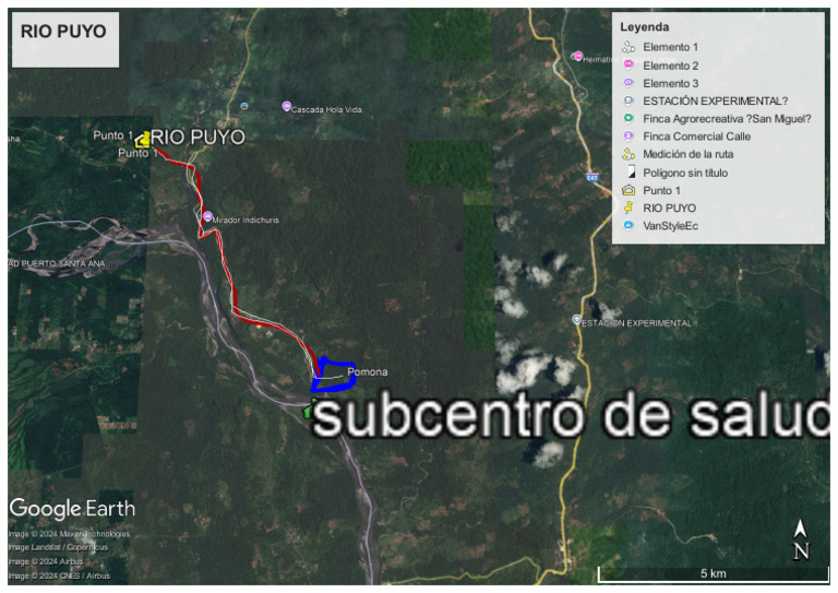 Mapa y Elementos del Río Puyo | PDF