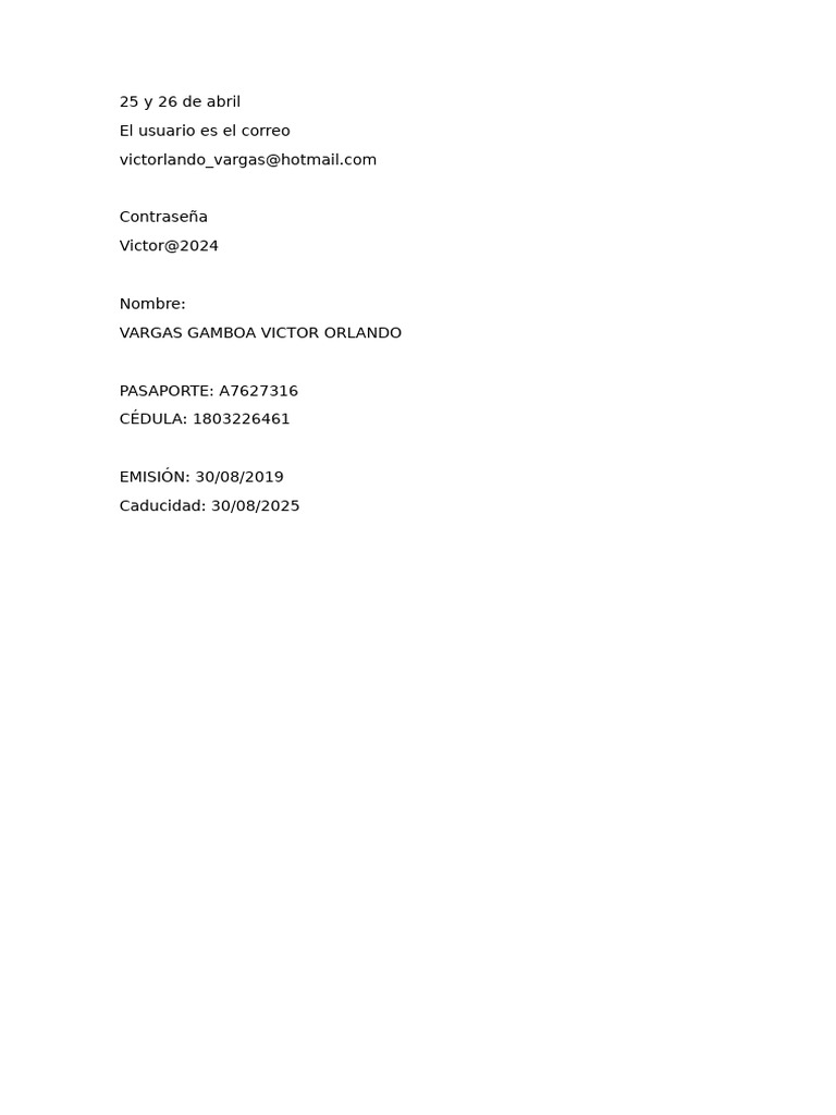 25 y 26 de Abril | PDF