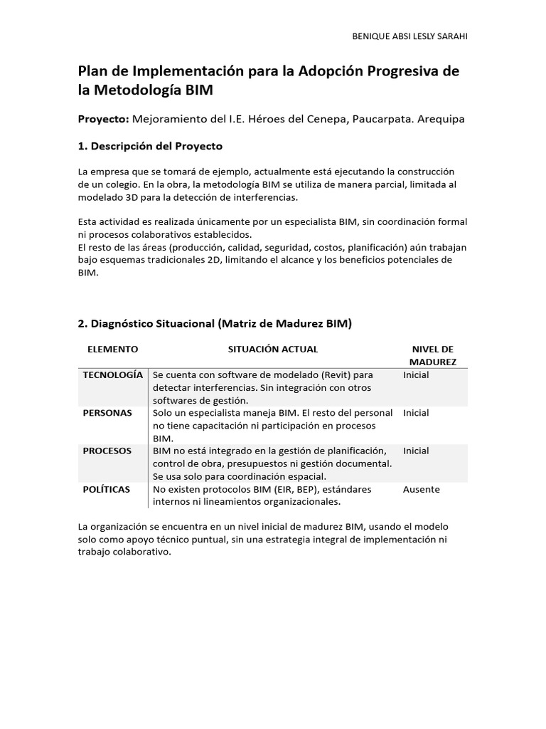Benique+Absi+Lesly+Sarahi Implementacion | PDF | Modelado de ...
