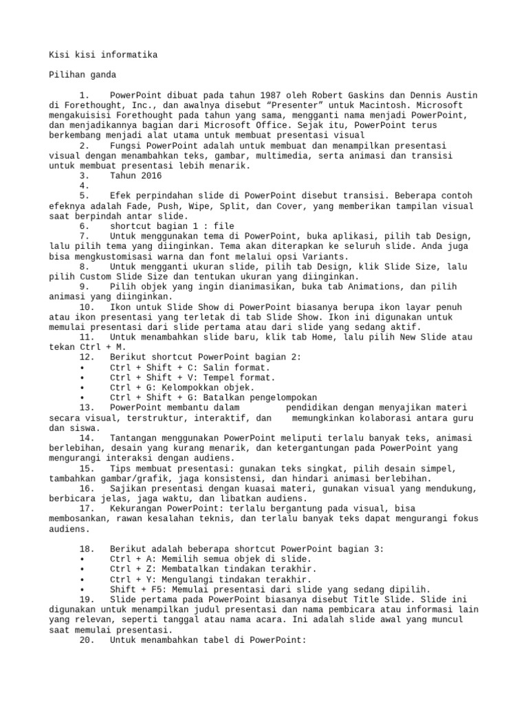 Panduan Lengkap PowerPoint dan Excel | PDF
