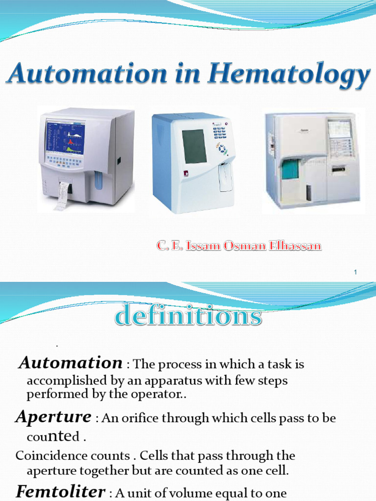 Hematology Automation and Principles | PDF