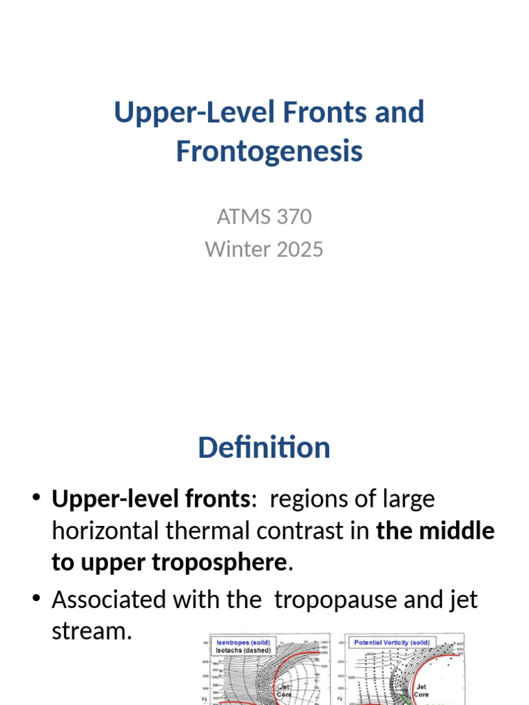 Upper Level Front 3702025 | PDF | Stratosphere | Troposphere