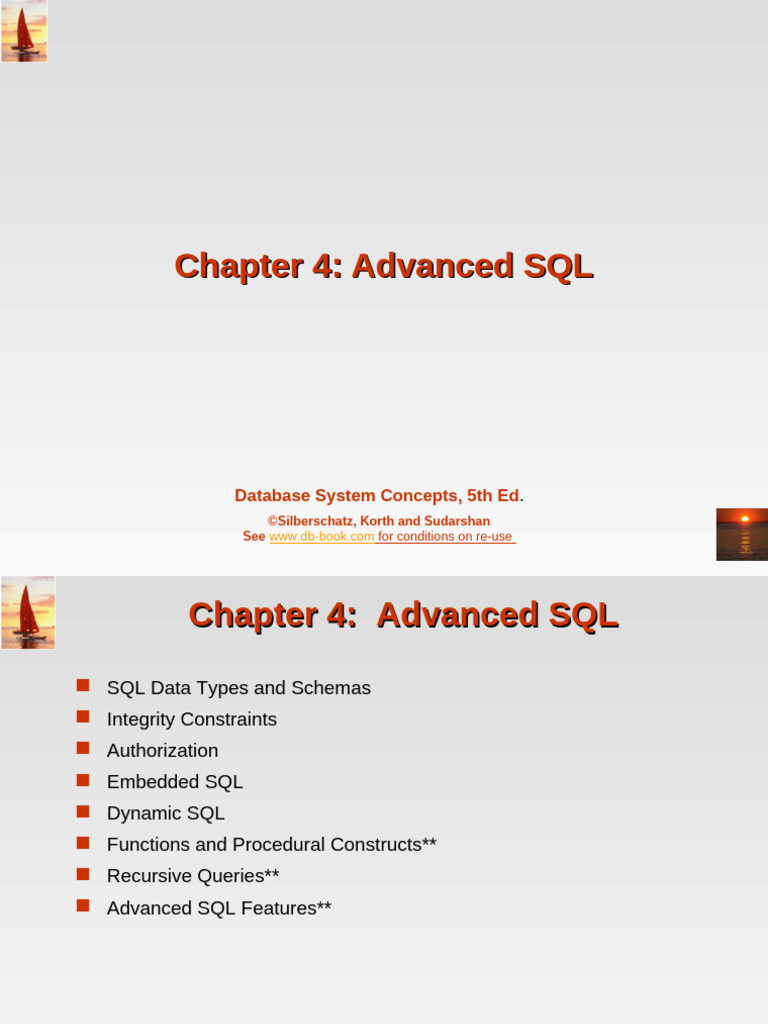 Advanced SQL Concepts and Features | PDF | Sql | Databases