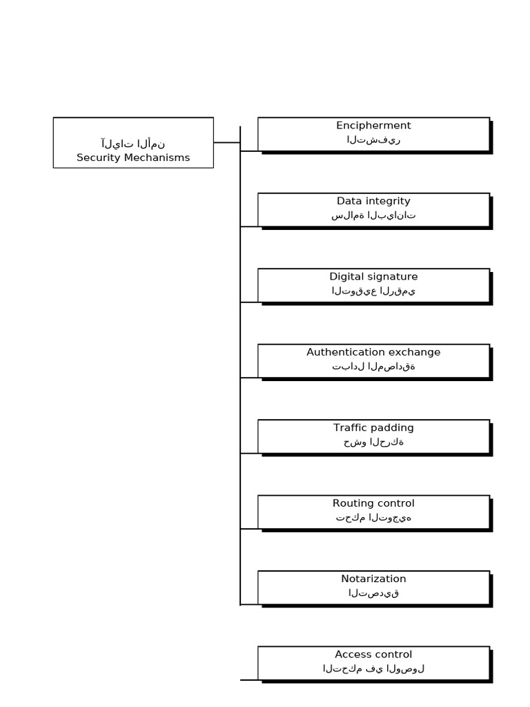 Security Mechanisms Bilingual Diagram | PDF