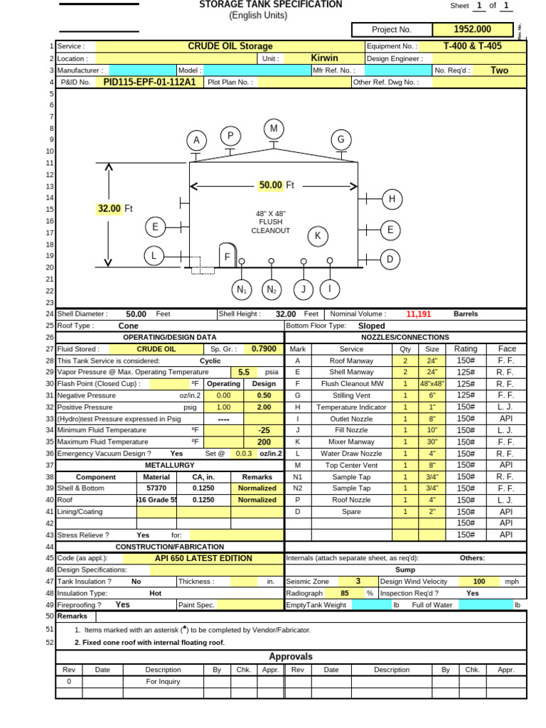 Tank Design | PDF | Stress (Mechanics) | Nozzle