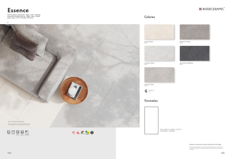 Colores y Especificaciones de Pisos Interceramic | PDF