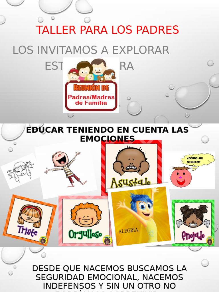 Taller para Los Padres | PDF | Las emociones | Adultos
