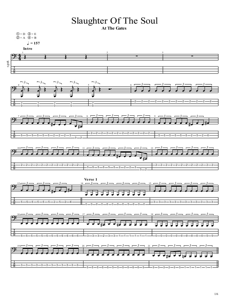 Slaughter of the Soul Tab Guide | PDF