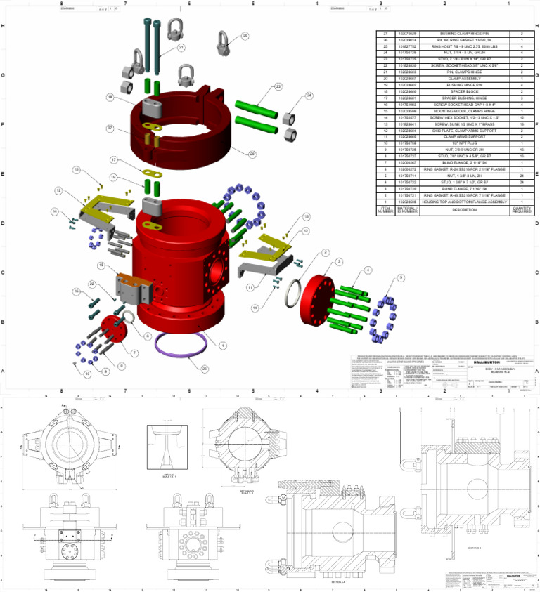 Body EngrDrawing - D00518380 - 1 | PDF