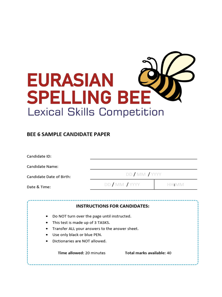 BEE 6 Sample Candidate Paper | PDF