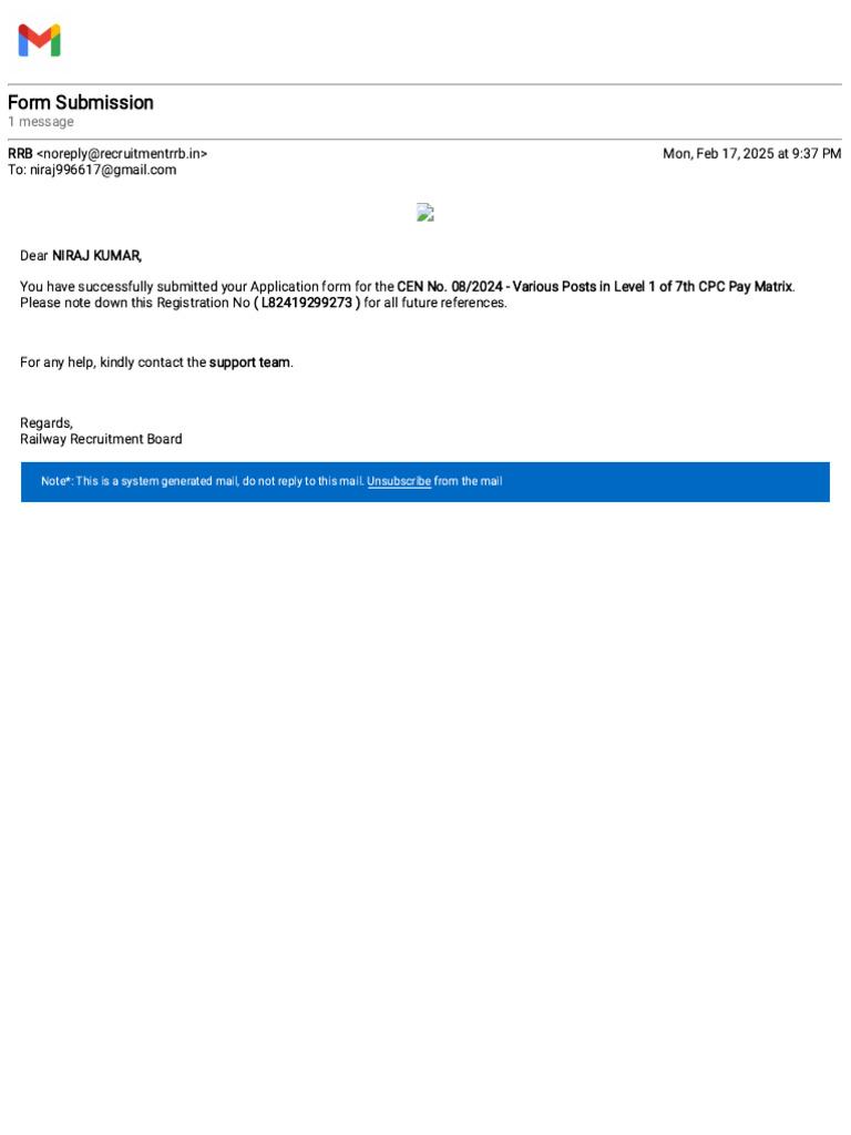 Gmail - Form Submission | PDF